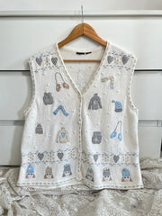 Vintage Christmas Sweater Vest-Bust 42
