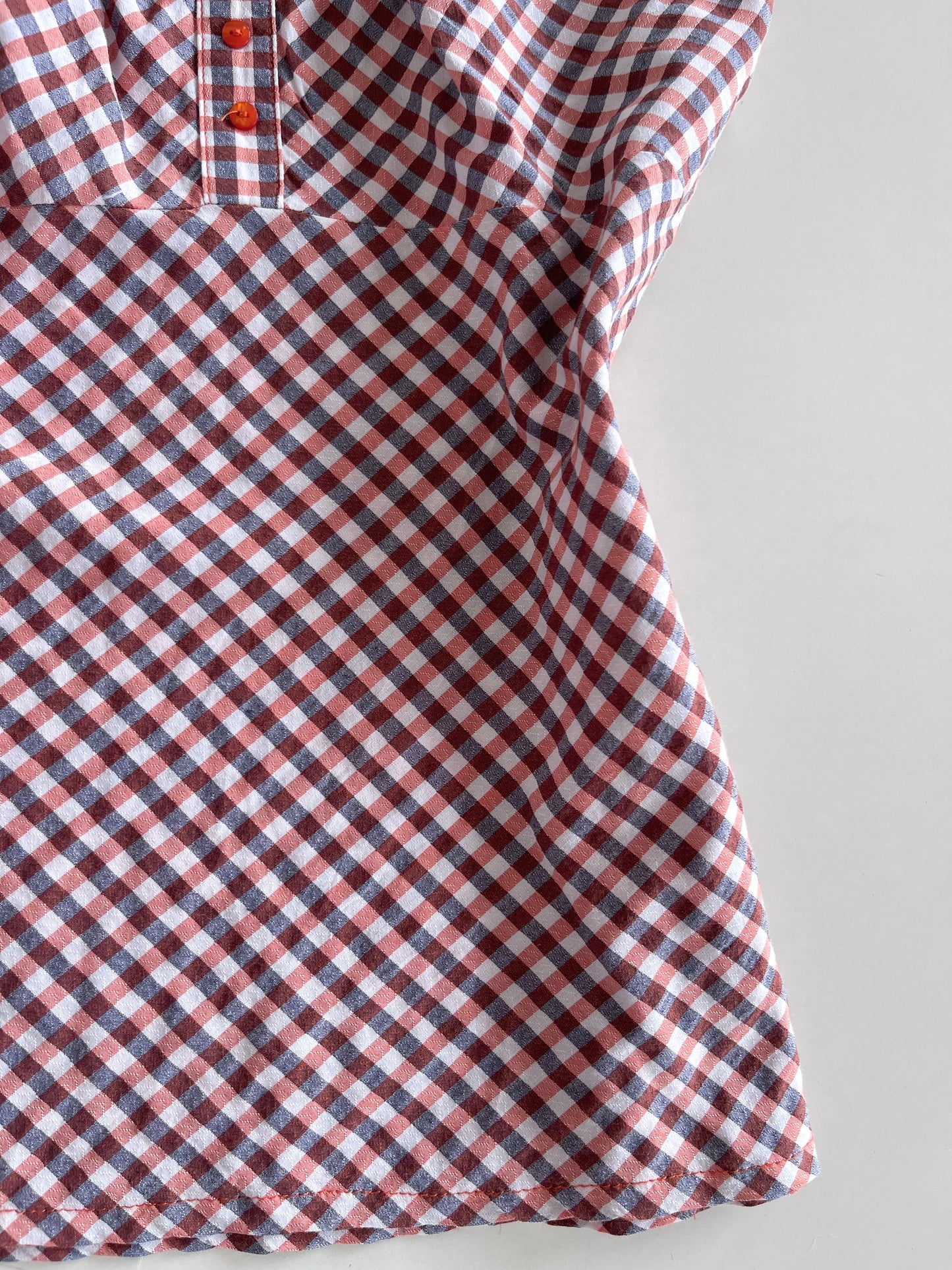 Gingham Vintage Top-Bust 34