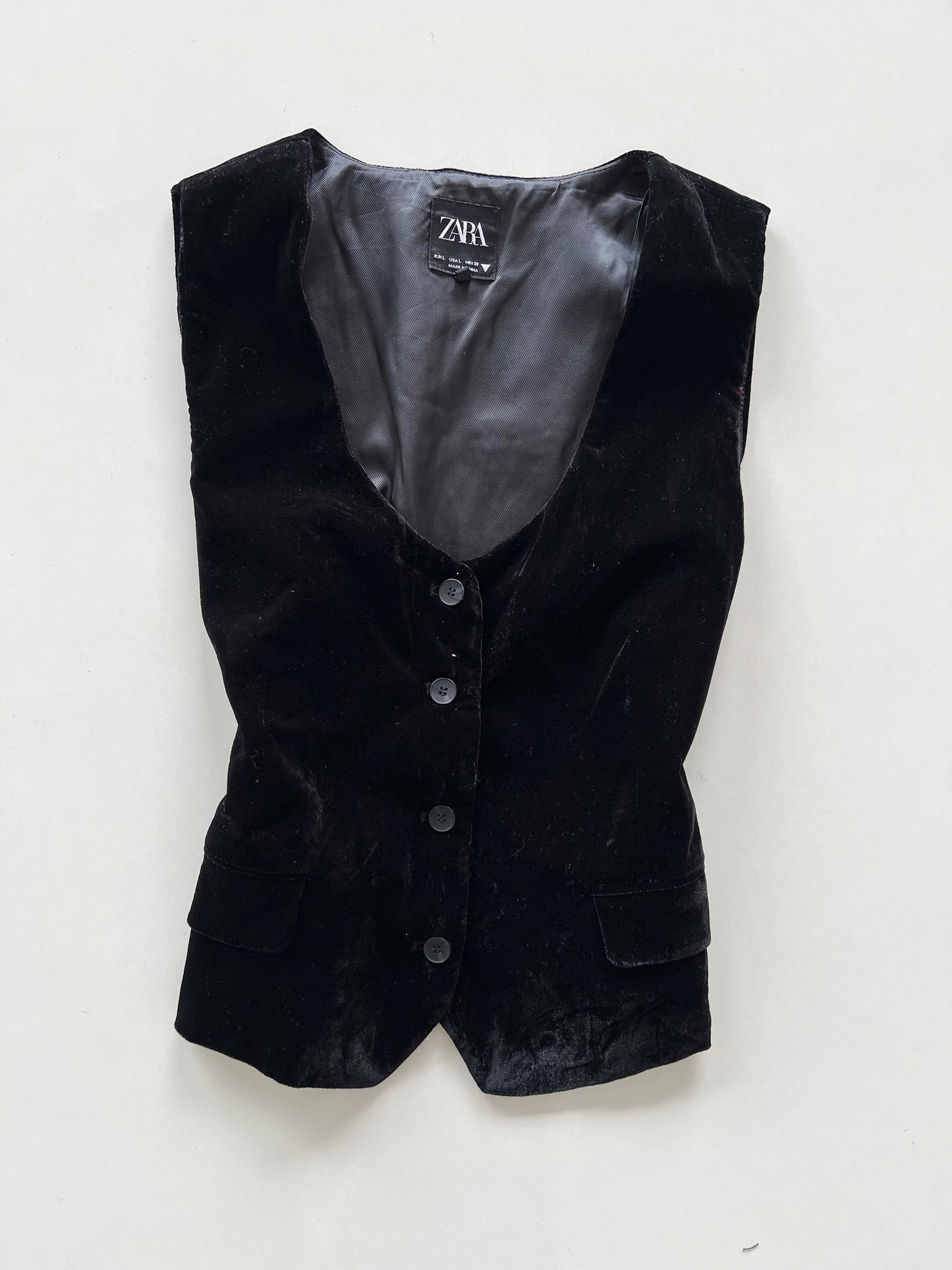 Zara Chenille Vintage Waistcoat-Bust 38