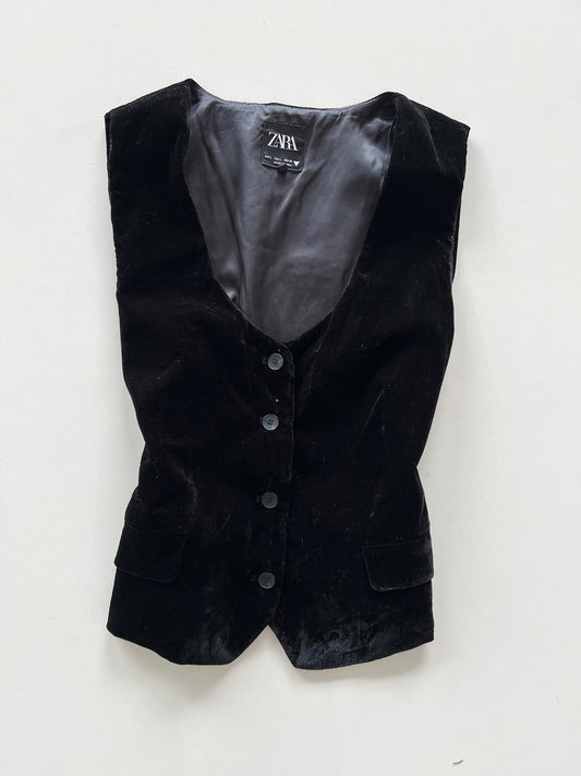 Zara Chenille Vintage Waistcoat-Bust 38