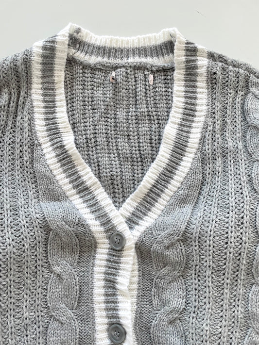 Solid Soft Sweater Cardigan-Bust 44