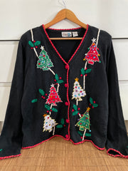 Embroidered Christmas Sweater-Bust 44