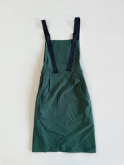Green Dungaree Dress-Waist Upto 34