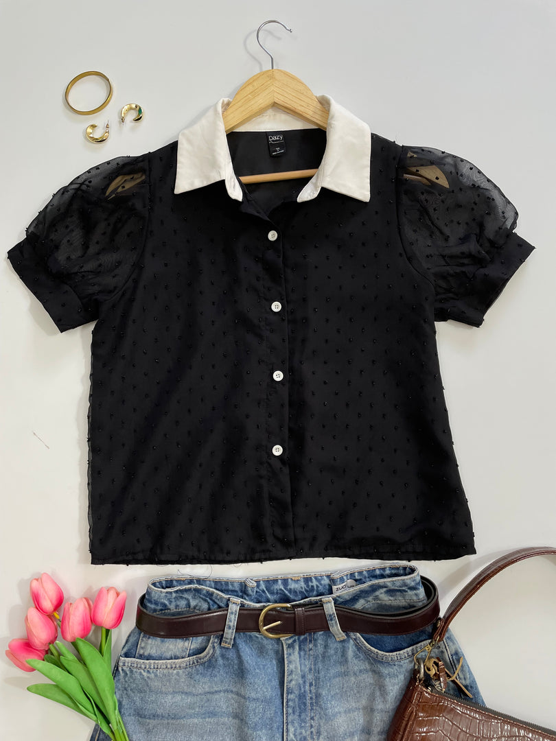 Dazy Black Shirt-Bust 38