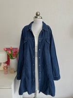 Load image into Gallery viewer, M&amp;S MODE DENIM SHIRT - BUST 48
