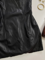 Load image into Gallery viewer, Black Faux Leather Dress - Bust 34
