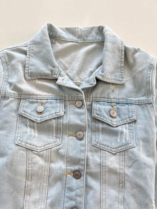 Iced Blue Denim Jacket-Bust 36