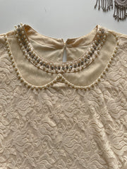 Pearl Lace Top-Bust 34