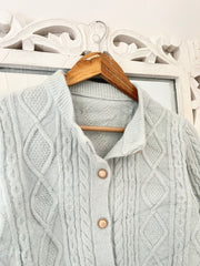 Chunky Baby Blue Pinterest Sweater-Bust 34