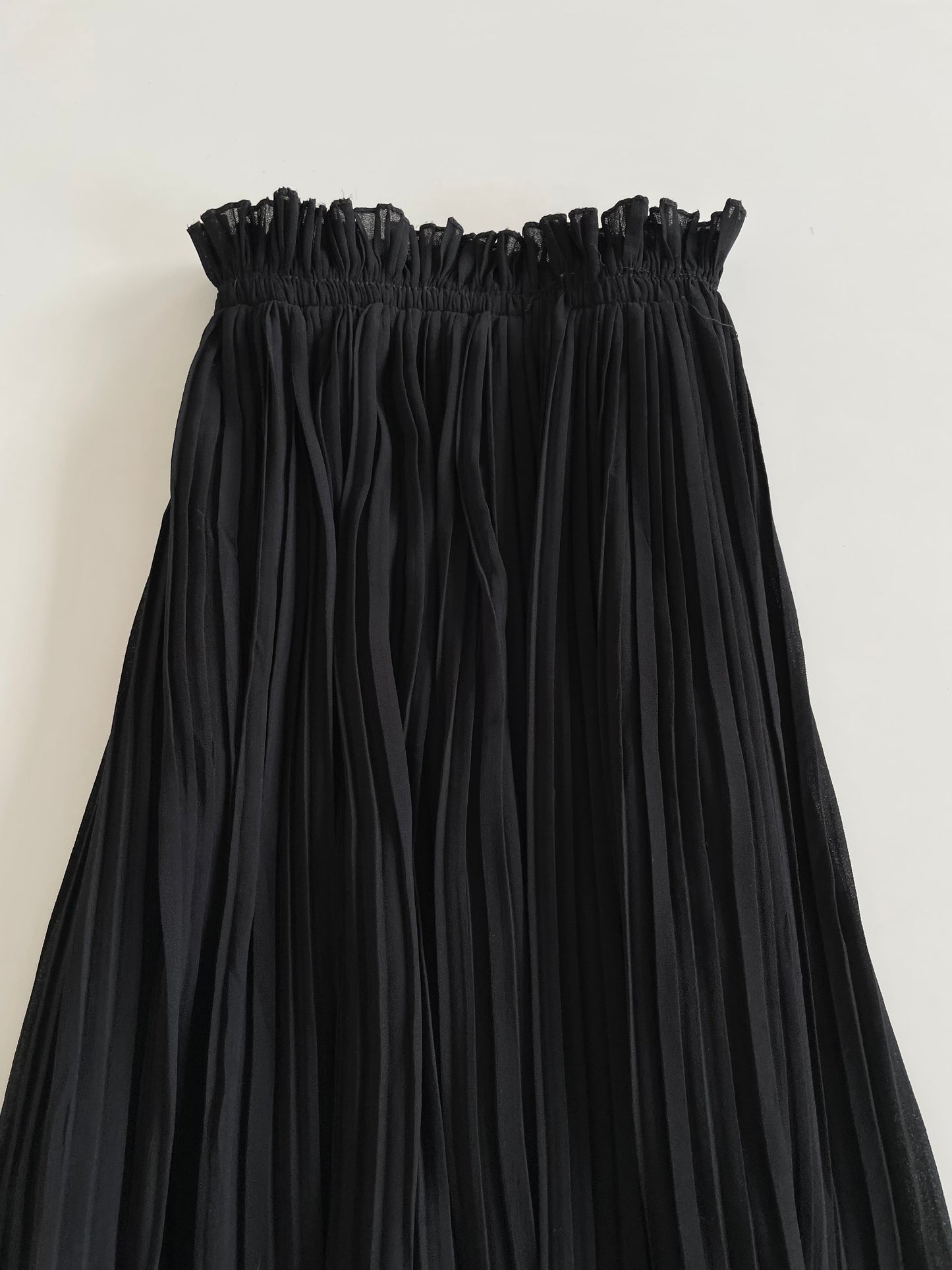 Pleated Black Prairie Skirt-Waist 28 to 34