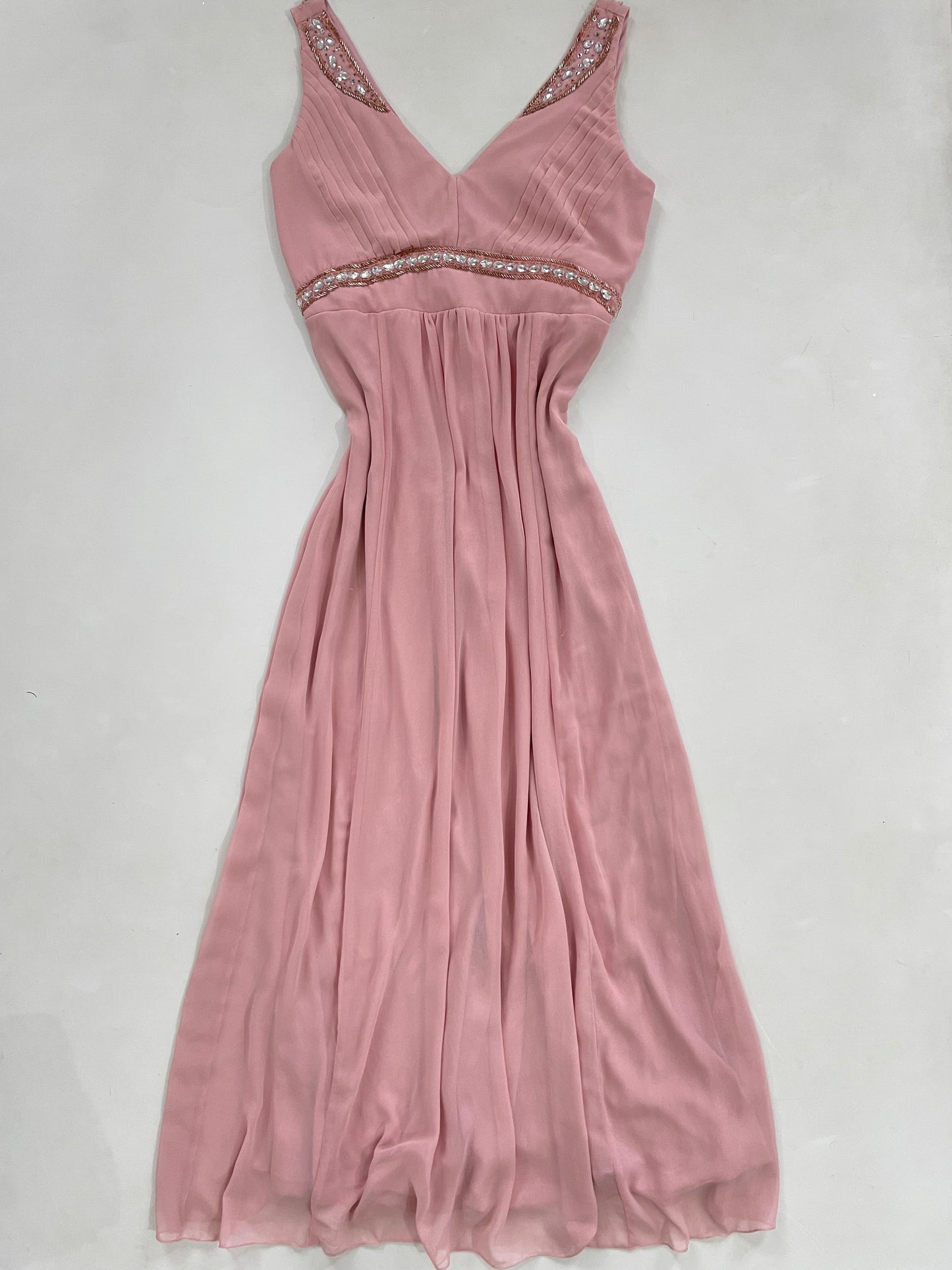 Blush Pink Embroidered Dress-Bust 36