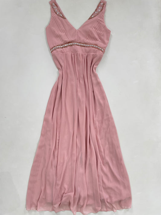 Blush Pink Embroidered Dress-Bust 36