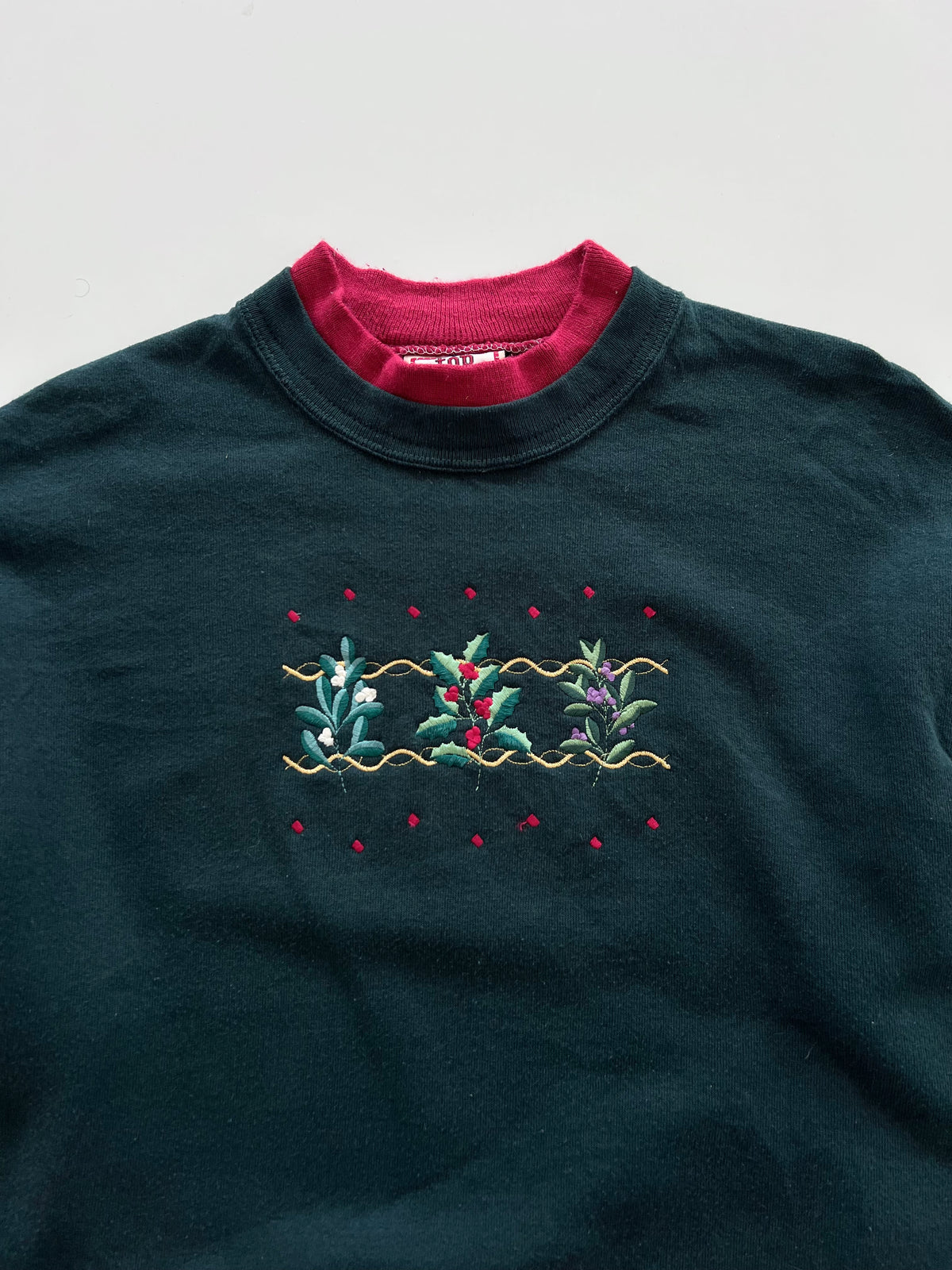 Top Stitch Embroidered Sweatshirt-Bust 46