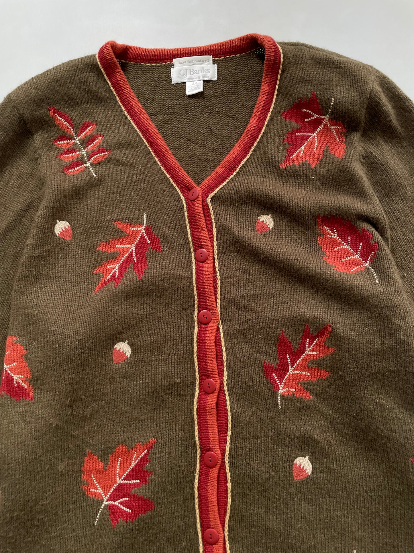 Christopher & Banks Vintage Embroidered Sweater-Bust 52