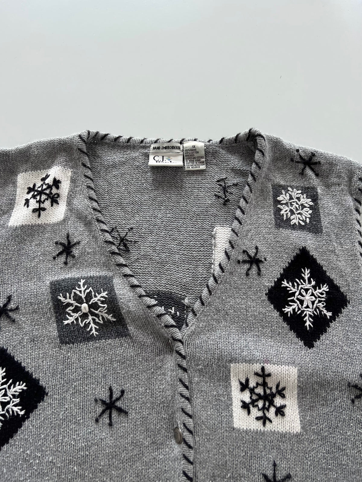 Cj Banks Embroidered Sweater Vest-Bust 50
