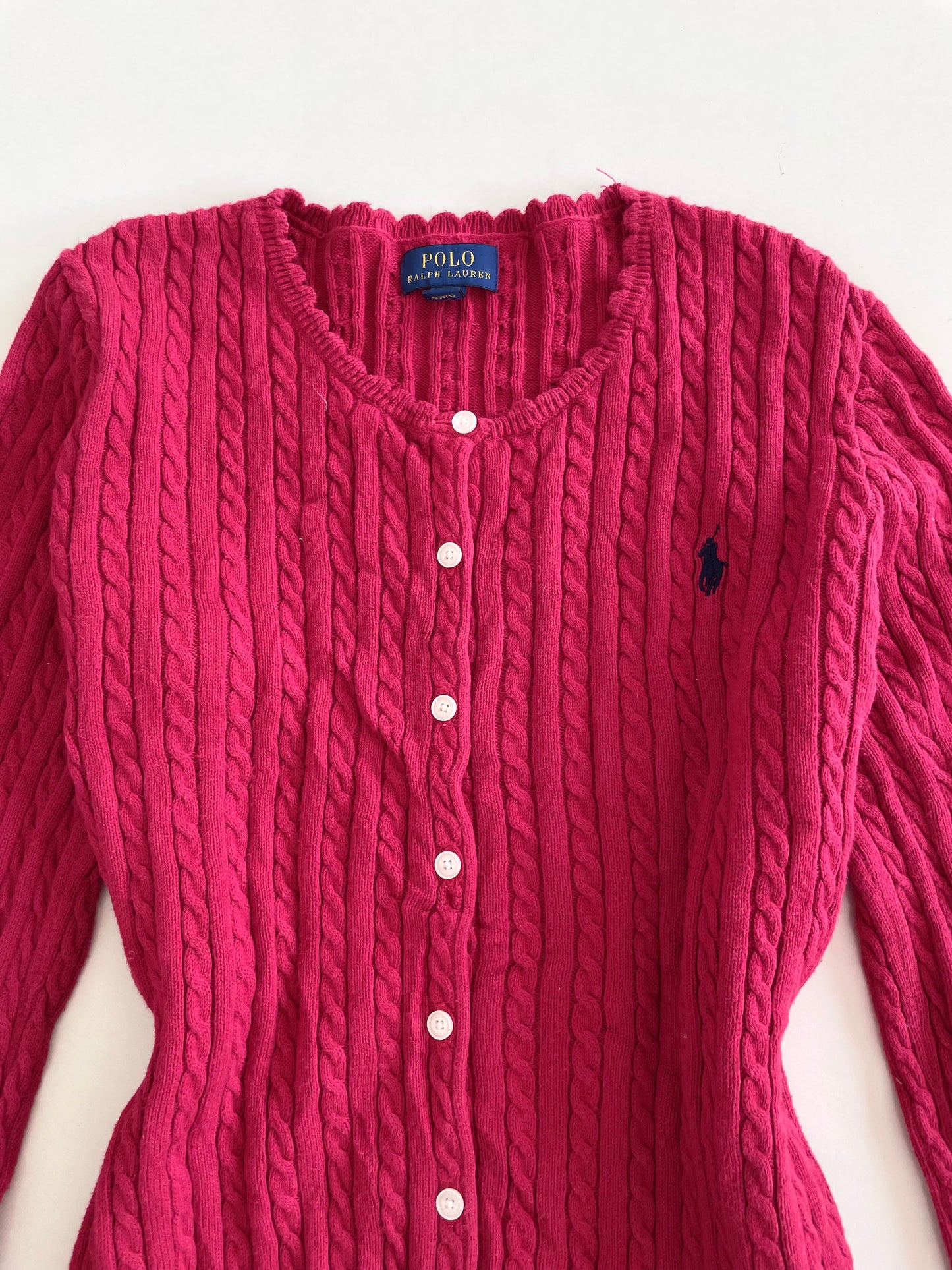 Ralph Lauren 100% Cotton Vintage Cardigan-Bust 34 to 36