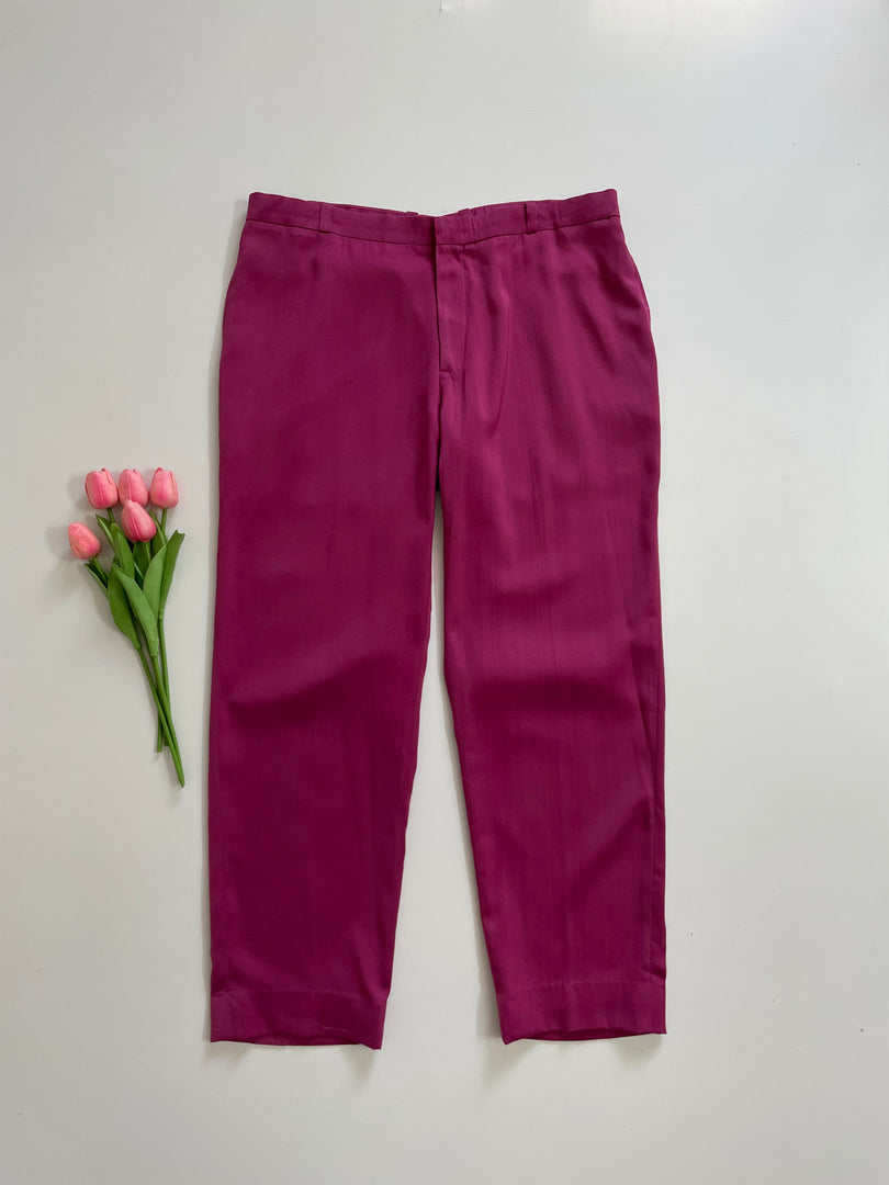 REGAL DARK FUSCHIA SOFT PANTS - WAIST 36