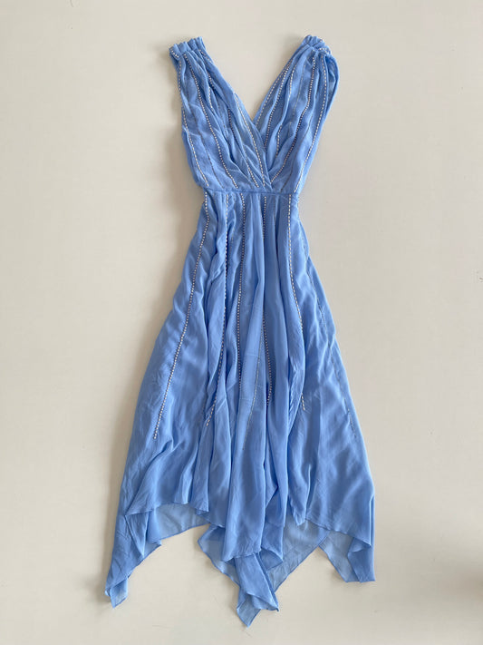 Asos Asymmetric Embroidered Dress-Bust 32
