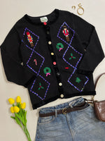 Load image into Gallery viewer, The Quacker Factory Embroidered Christmas Sweater - Bust 46 to 50
