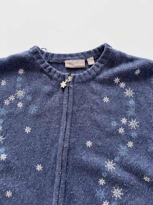 Croft&Barrow Embroidered Christmas Zipper -Bust48