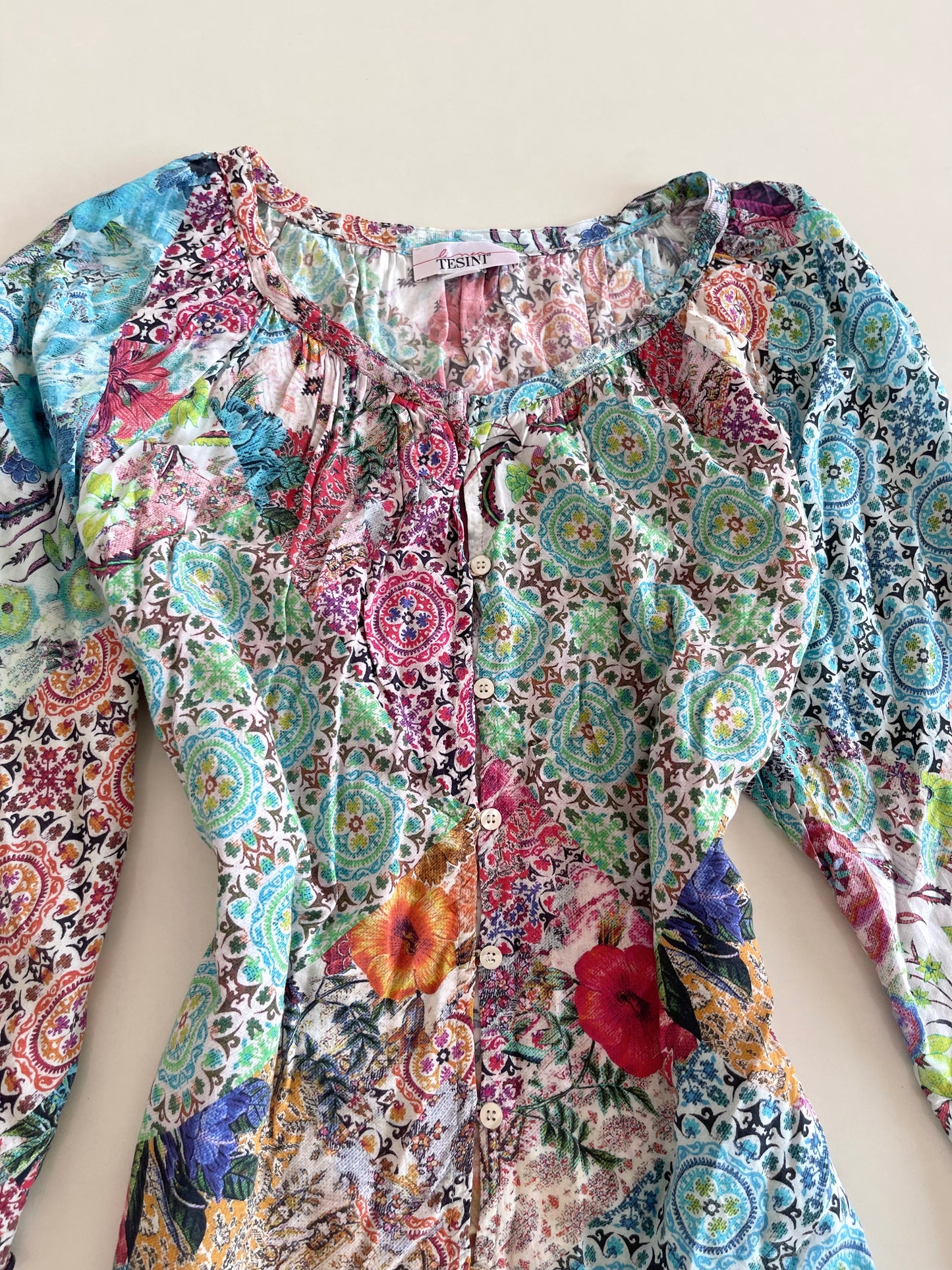 Tesini Sheer Vintage Top-Bust 52