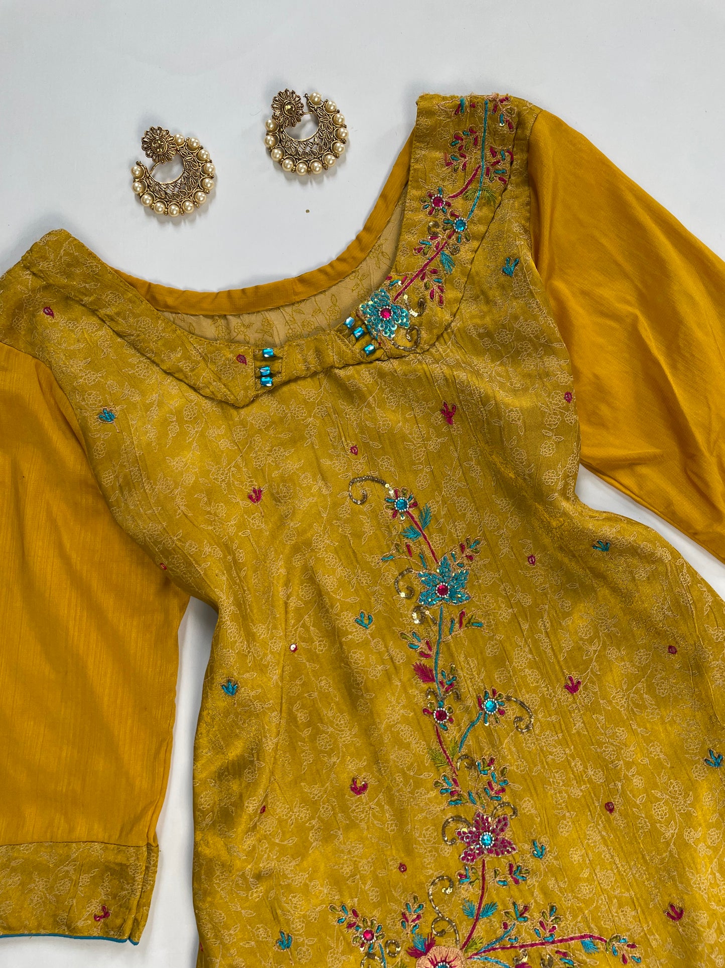 Embroidered Short Kurti-Bust 34