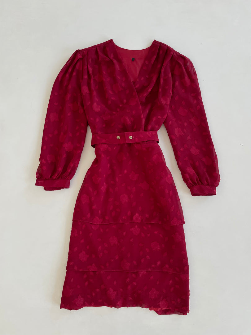 Roses Vintage Dress-Bust 44