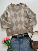 Load image into Gallery viewer, Argyle Soft Chunky Sweater-Bust 42
