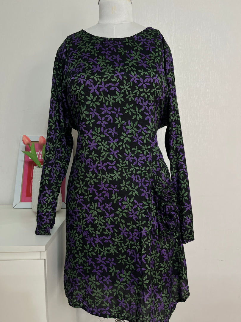 THE MASAI ASYMMETRICAL FLORAL DRESS - BUST 34