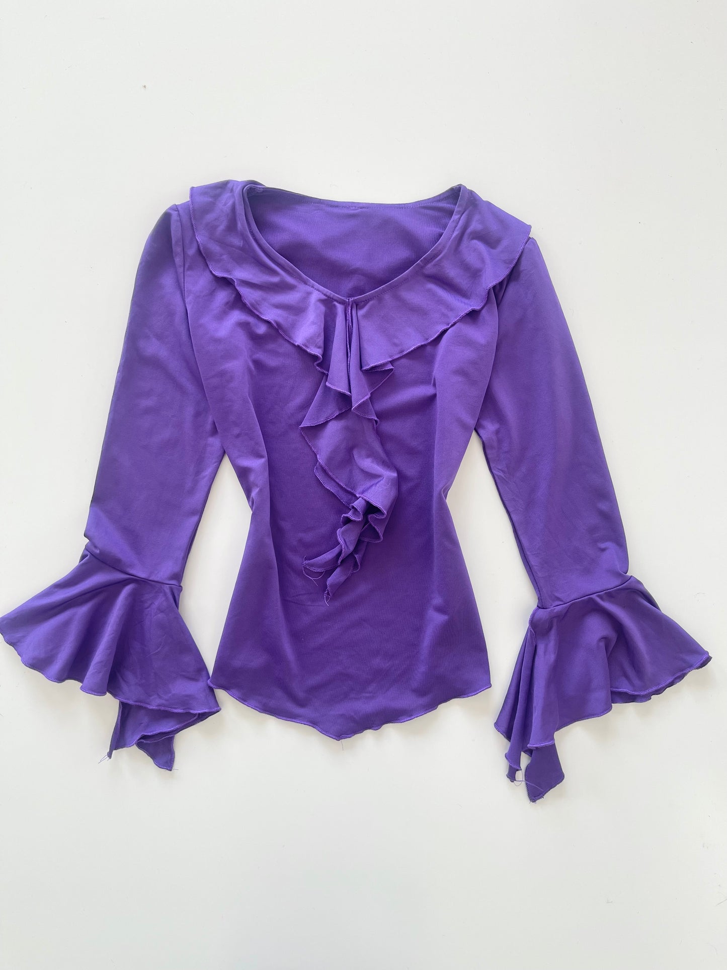 Purple Ruffle Top-Bust 34 to 36