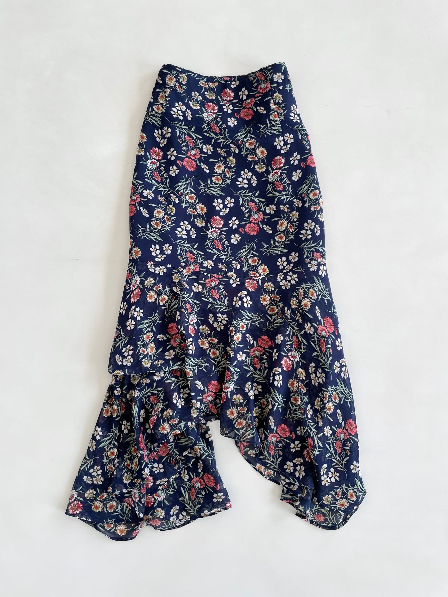 Asymmetrical Floral Skirt-Waist 26