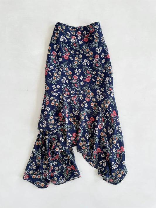 Asymmetrical Floral Skirt-Waist 26