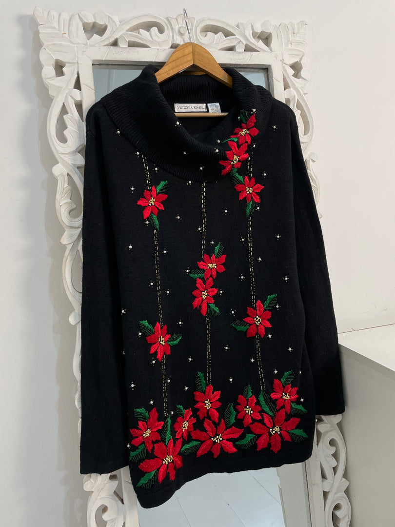 Victoria Jones Embroidered Sweater-Bust 48