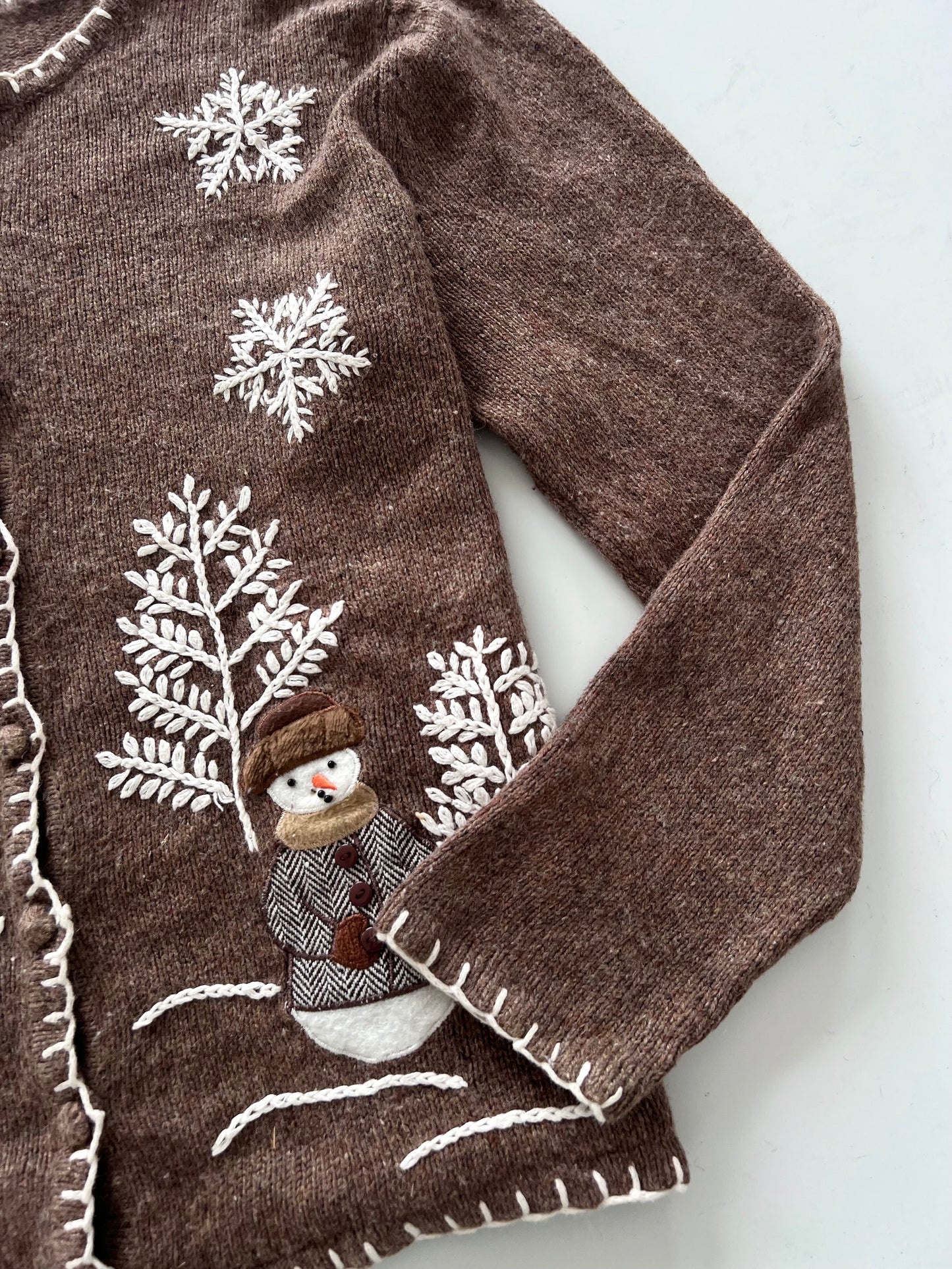 Studio Embroidered Christmas Sweater-Bust 46