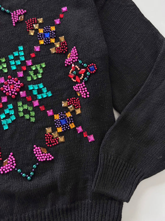 Fashion Formulas Hand Embroidered Sweater-Bust 50
