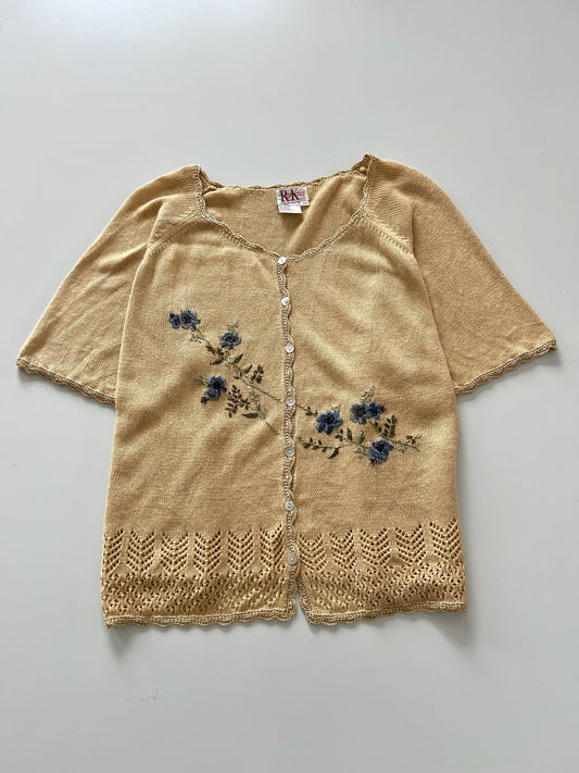 R&K Original Embroidered Vest Sweater-Bust 46