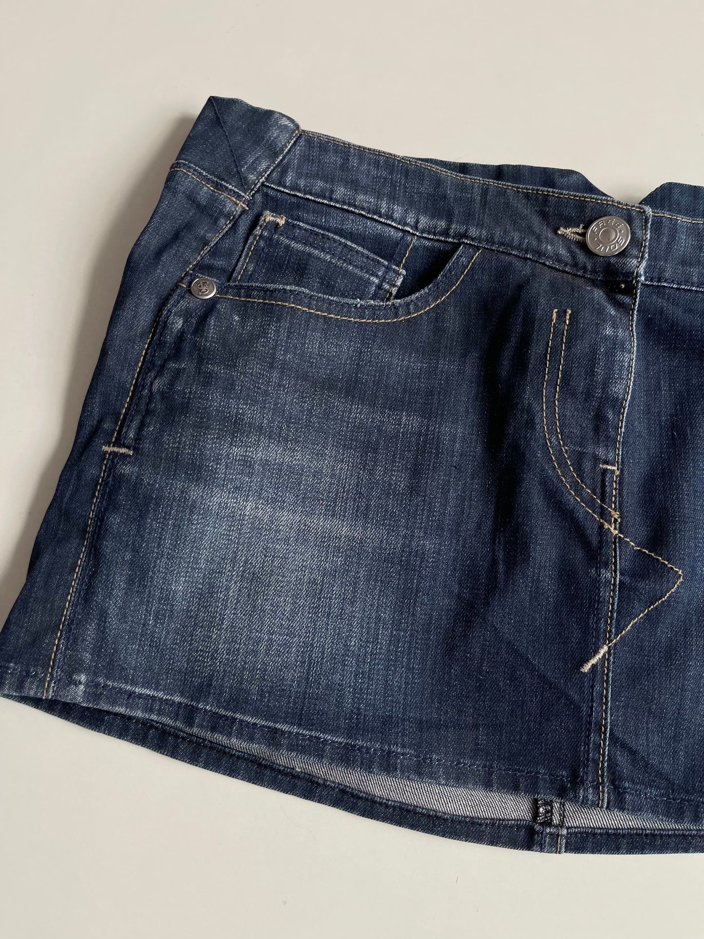 Free Soul Denim Mini Skirt-Waist 34