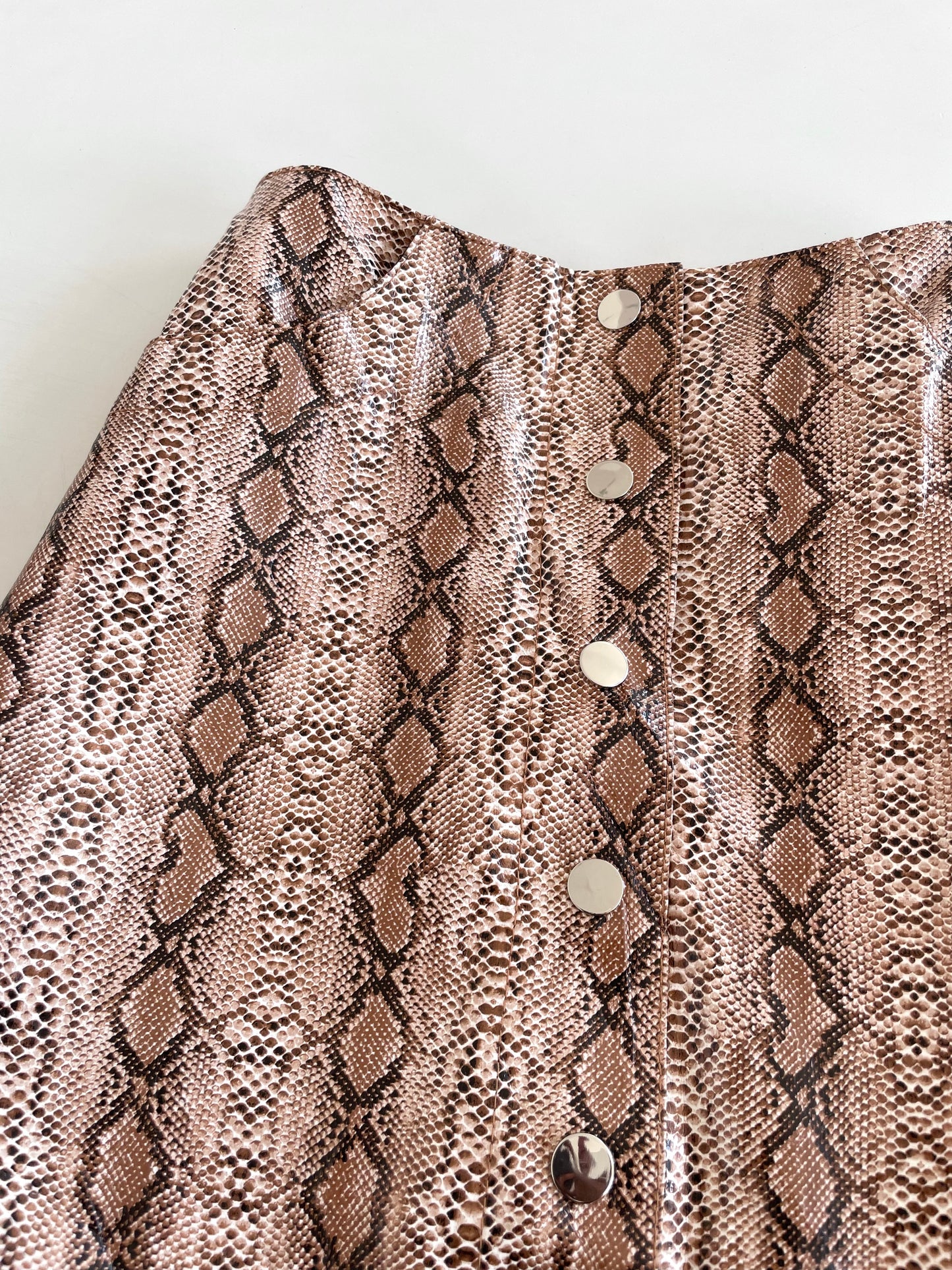 Topshop Faux Leather Skirt-Waist 26