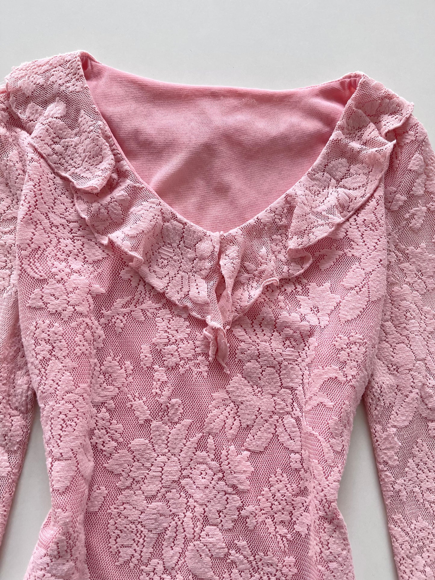 Lace Ruffle Top-Bust 32 to 34