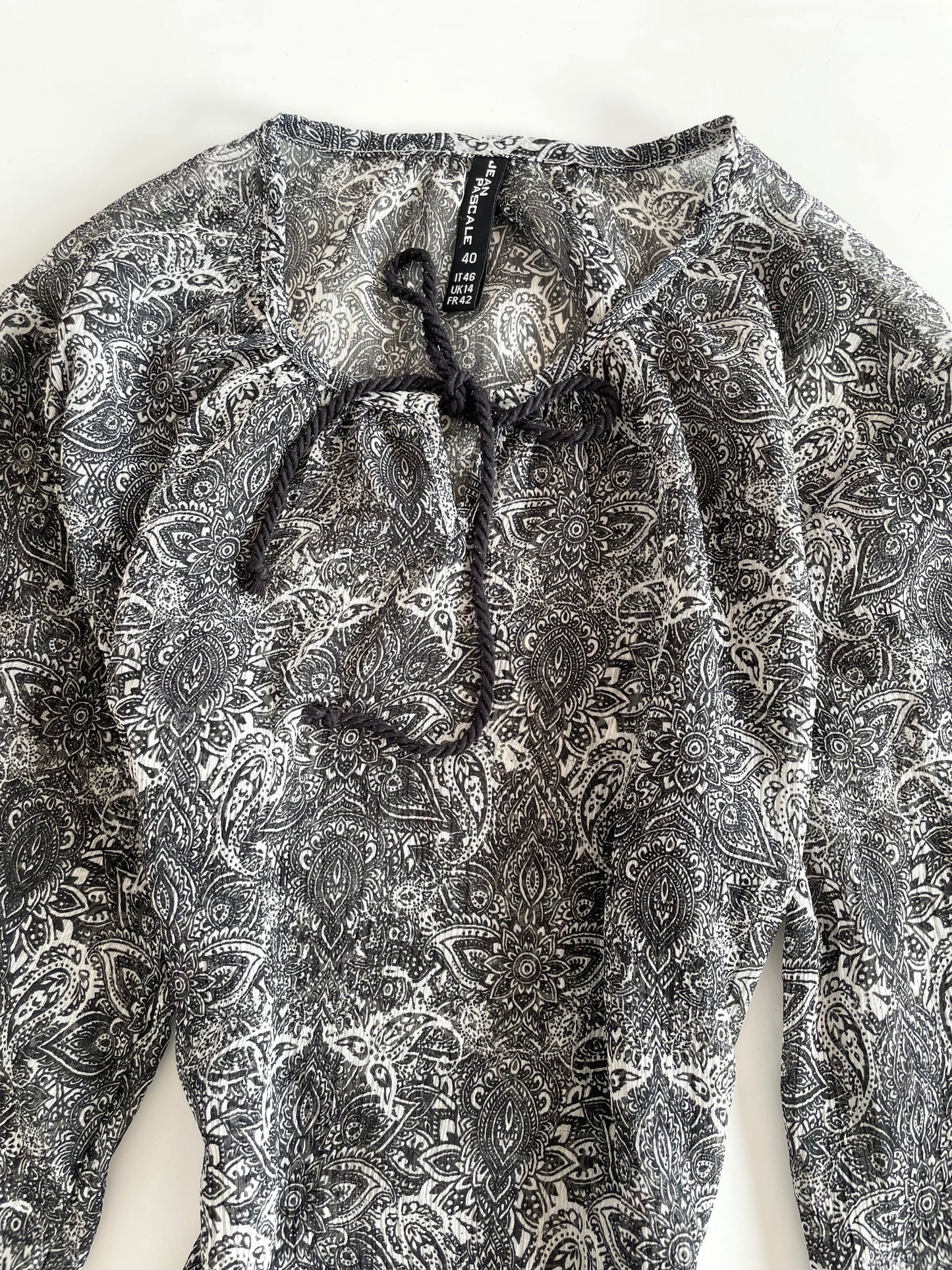 Jean Pascale Sheer Top- Bust 42
