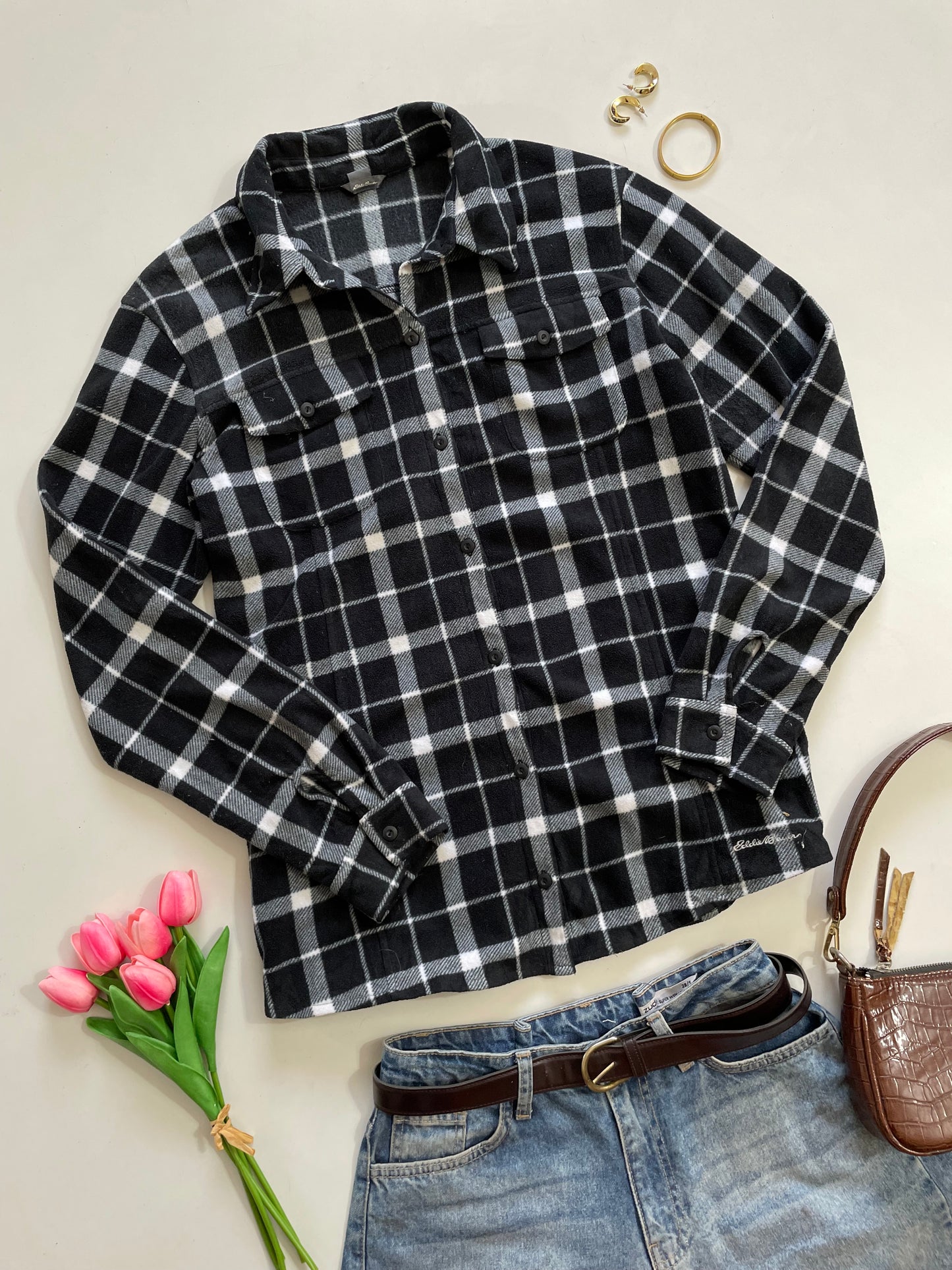 Eddie Bauer Flannel Shacket - Bust 44