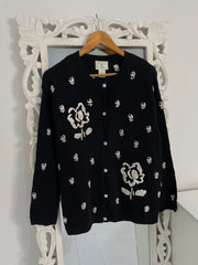 Susan Bristol Embroidered Vintage Sweater-Bust 44