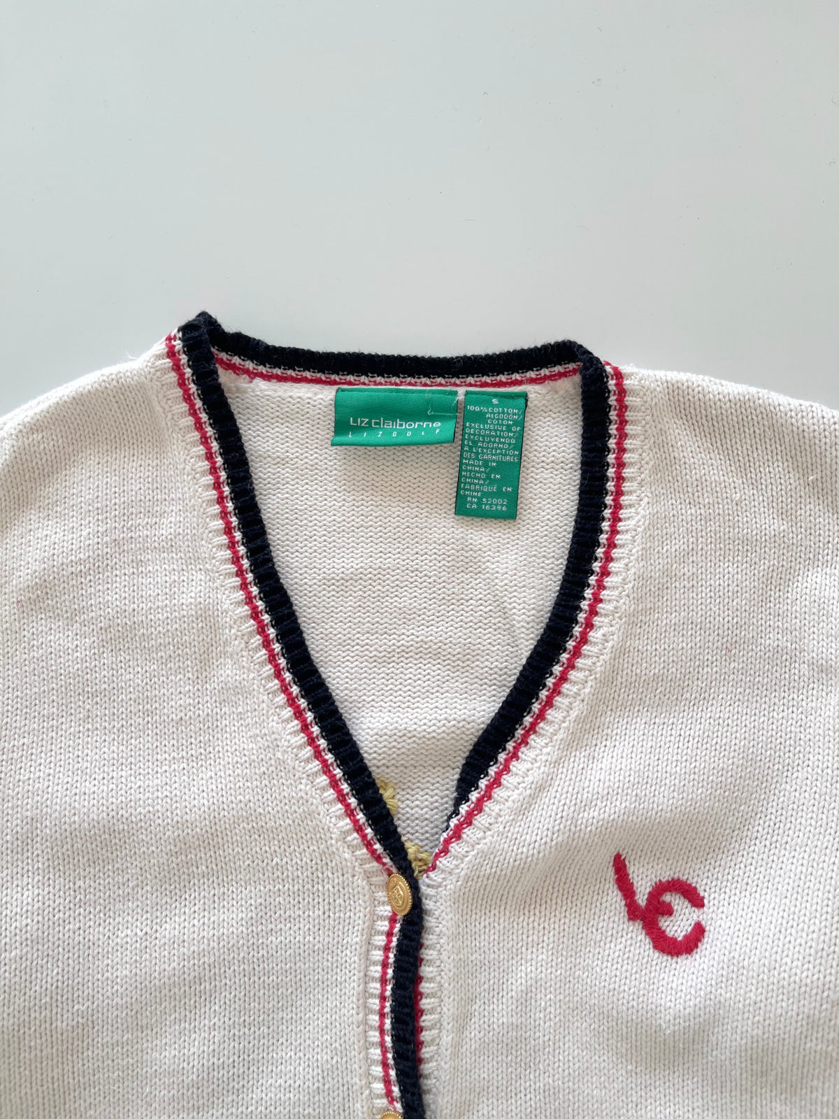 Liz Claiborne Embroidered Cardigan Sweater-Bust 40