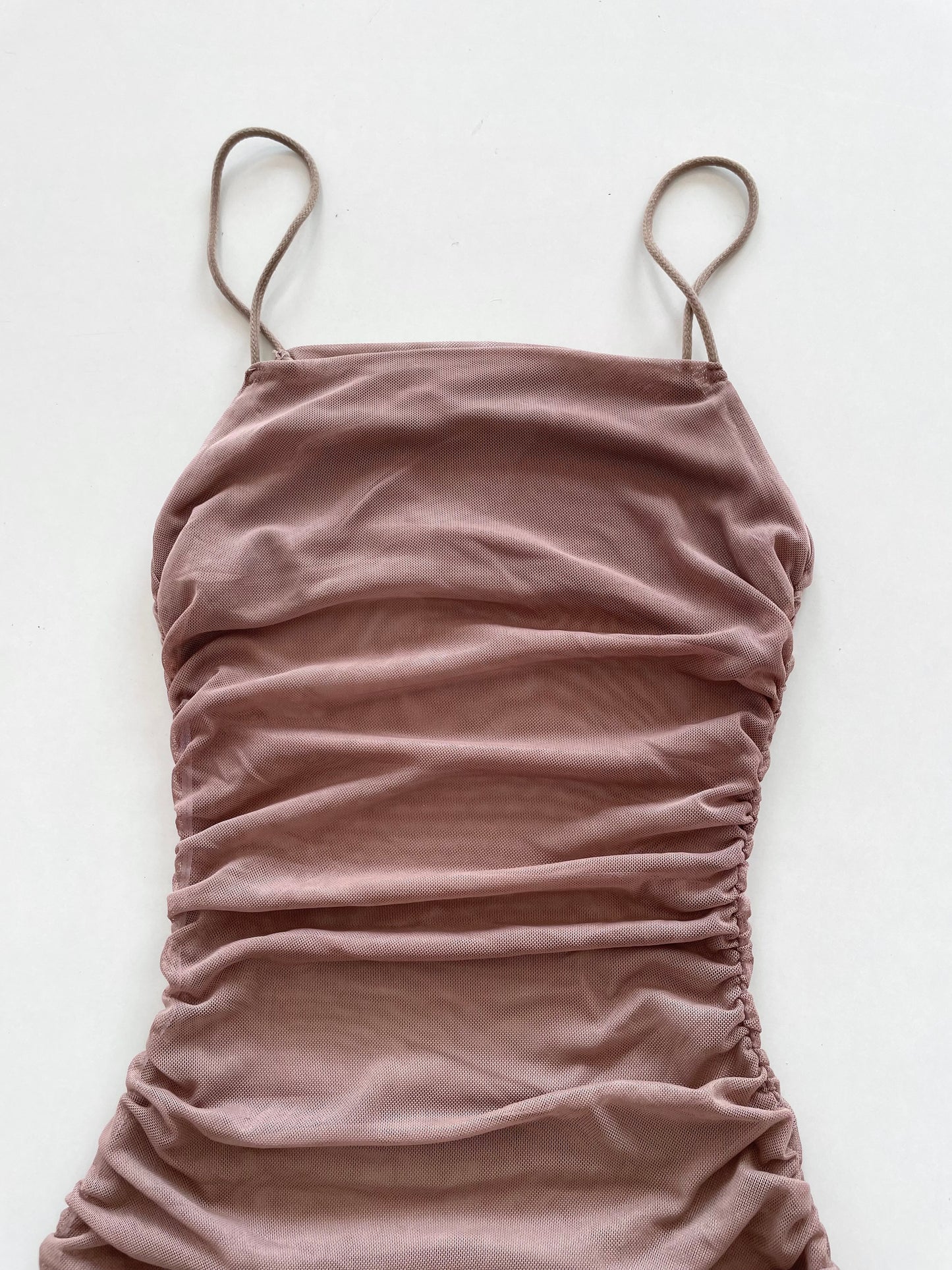 Sheer Ruched Dress-Bust 28 to 30
