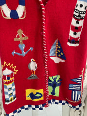The Quacker Factory Christmas Sweater Vest-Bust 42