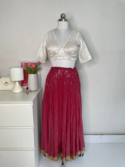 SEQUINS LEHENGA - WAIST 34