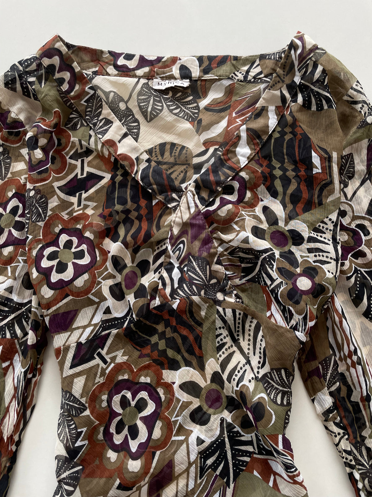 My Rica Sheer Floral Top-Bust 44