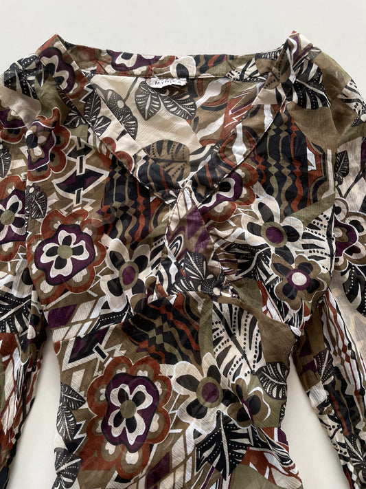 My Rica Sheer Floral Top-Bust 44