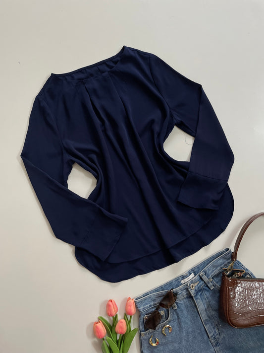 SOLID BLUE FULL SLEEVE TOP - BUST 42