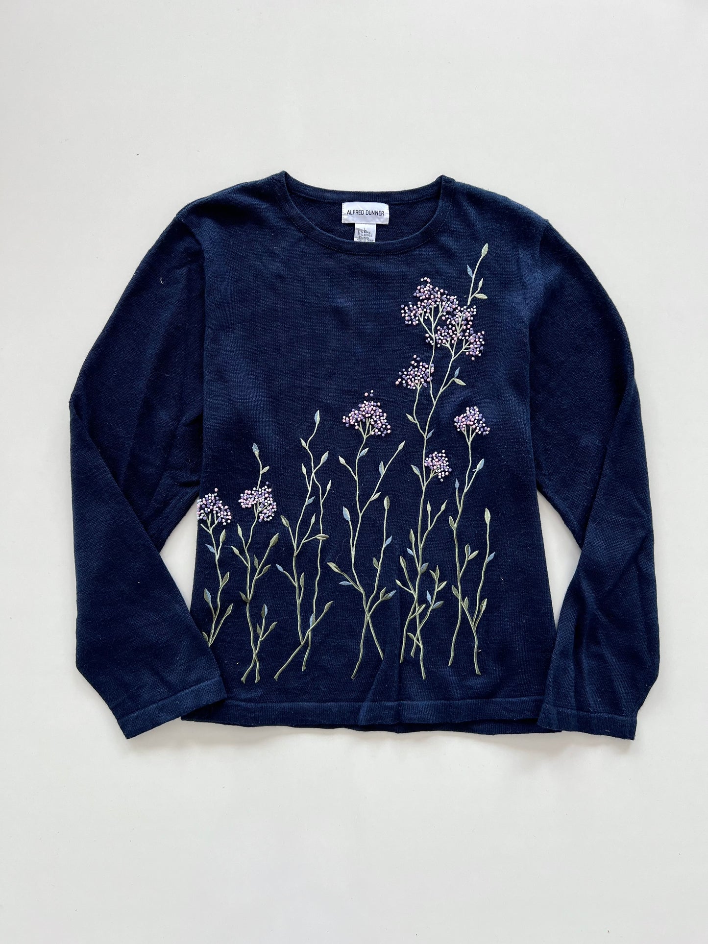 Alfred Dunner Embroidered Sweater-Bust 46